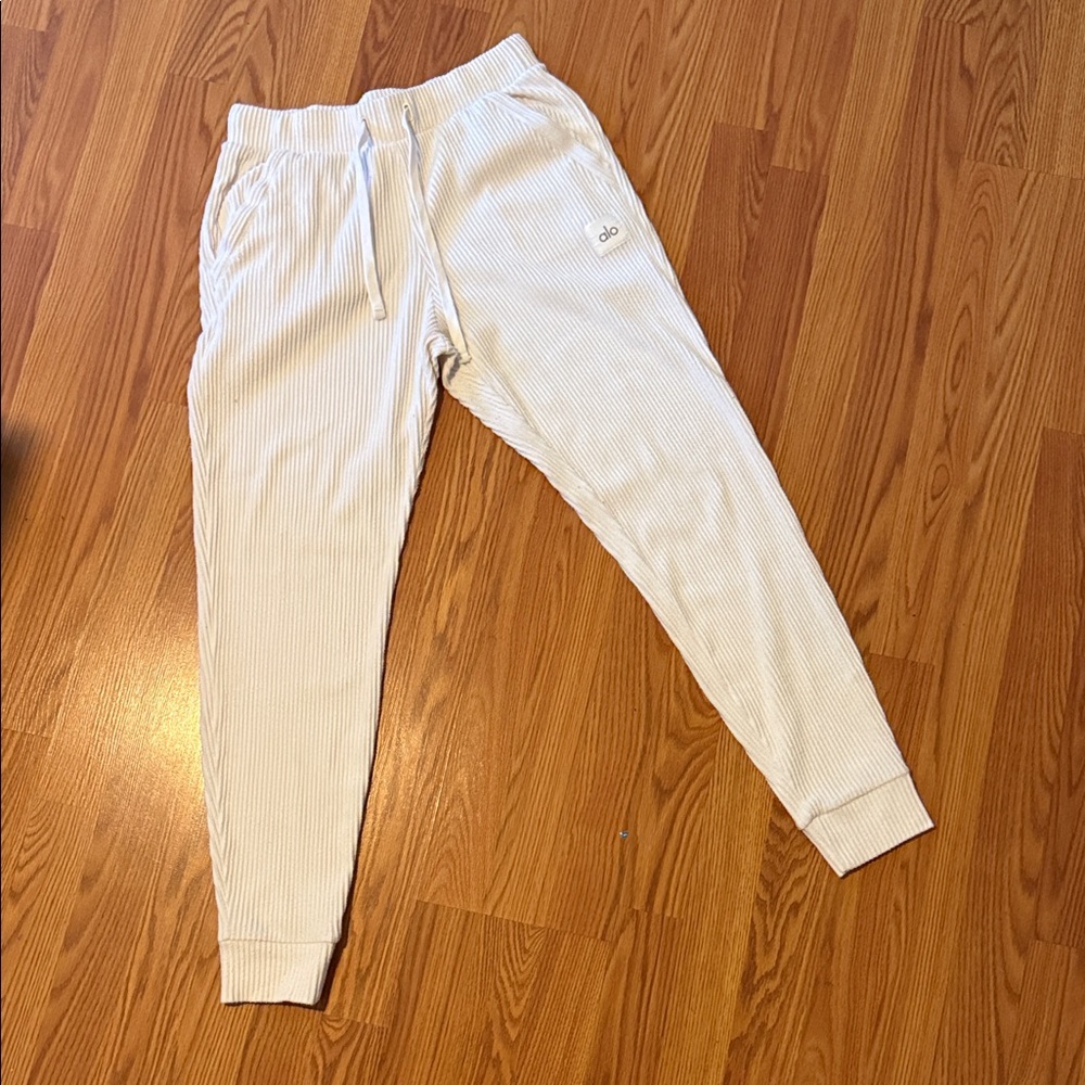 ALO Yoga White Track Pants